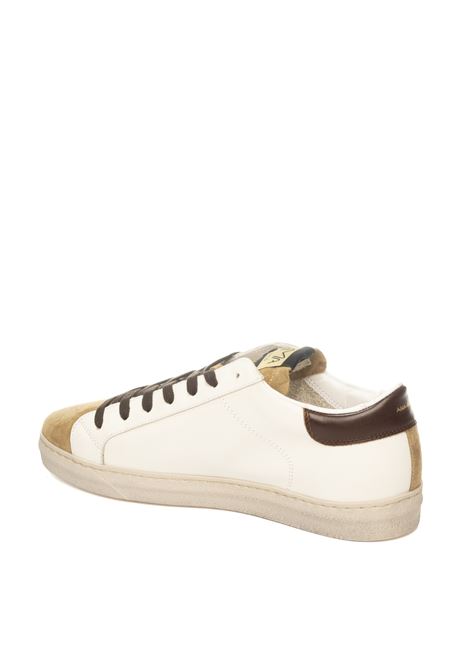 white/dark brown leather sneaker AMA BRAND DELUXE | 2924SNK-BIA/MORO